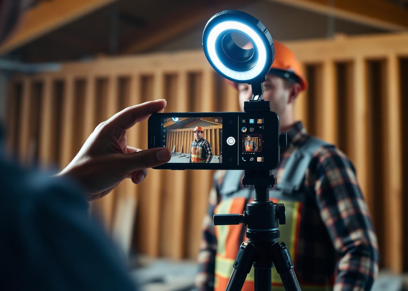 Behind the scenes content creation on jobsite